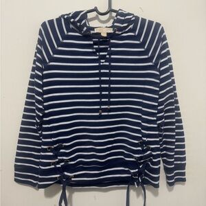 Michael Kors Navy and White Striped Top